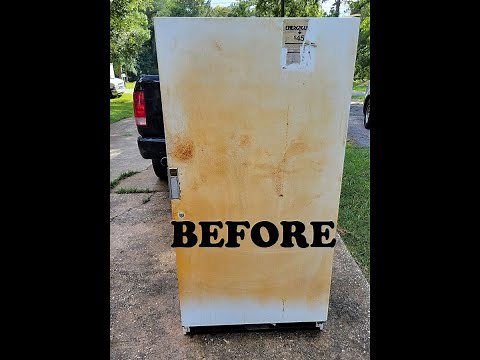 Painting a rusty freezer ~ We saved over $1000 with this diy!!