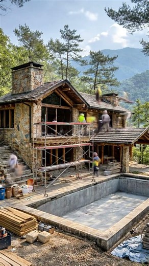 Derelict Stone House Completely Transformed #construction #satisfying