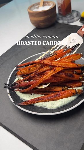 Mediterranean Roasted Carrots with Herby Yogurt