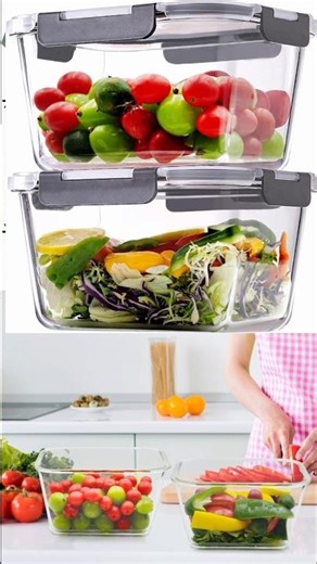 2 Pack Large Glass Storage Containers with #kitchen #kitchenorgnizer #amazon