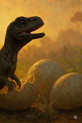 A Dinosaur Hatchling Sees the World for the First Time｜#BabyDinosaur
