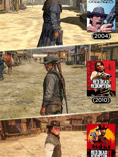 The Red Dead series evolution in one short 🔥🤠 This compilation compares Red Dead Revolver, Red Dead Redemption, and Red Dead Redemption 2, showing player characters, environments, train jumps, Dead Eye, fire damage, and combat. From arcade western to cinematic realism — Rockstar really leveled up. Which moment hit the hardest? 👇 #RedDeadRedemption #RDR2 #RedDeadRevolver #RockstarGames #GamingShorts #GameEvolution #Shorts #johnmarston #redharlow