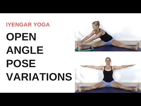 OPEN ANGLE pose (Upavistha Konasana) including SIDE andREVOLVED variations | Iyengar Yoga