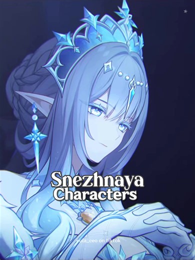Snezhnaya cast revealed! ❄️ ofc childe arlecchino pantalone pulcinella were there too :) - #genshinimpact #snezhnaya #trailer #fyp tsaritsa design reveal