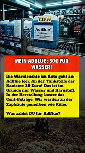 MEIN ADBLUE: 30€ FÜR WASSER!