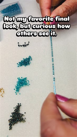 Krishna Veni on Instagram: "Teal and black sounded good in my head 😅 #miyuki #handmade #woman #accessories #jewelry"