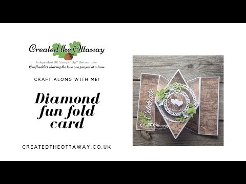 Diamond fun fold card tutorial ‪@createdtheottaway‬