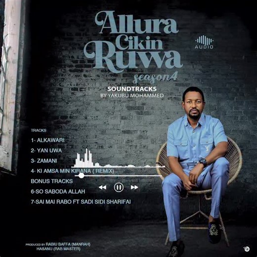 Yakubu Mohammed (yakubmohammed_) on Instagram: "Zamu saki wakokin (Soundtrack) na ALLURA CIKIN RUWA Season 4 yau da daddare insha Allah akan YouTube Yakubu Mohammed 2effect Tv Da Sunan Allah Mai Rahama Mai Jinkai. Nasrun Minallah Wa Fathun Qareeb. Allah ka iya mana 🤲🏿🤲🏿 ALLURA CIKIN RUWA SERIES Season 4 zai fara zuwa muku daga ranar 2/12/ 2025 a Youtube Channel Mai suna (YAKUBU MOHAMMED 2EFFECT TV) da misalin karfe 8:pm da kuma Saira Tv insha Allah. Allah ka iya mana 🤲🏿 Shiryawa @realsanid