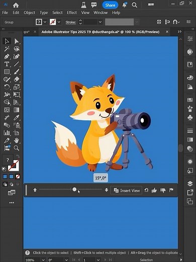 Adobe Illustrator 2025 - Tips for converting from 2D to 3D using a Turntable #ducthangds