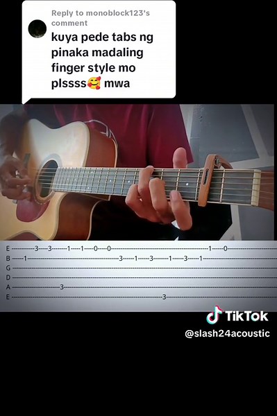 Madaling Fingerstyle Guitar Tutorial para sa