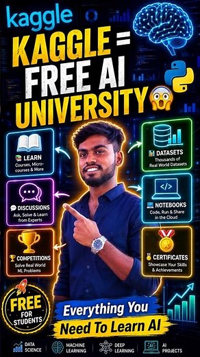 Kaggle = Free AI University 😳 | Every AI Student Should Know This#Kaggle#MachineLearning#DataScience