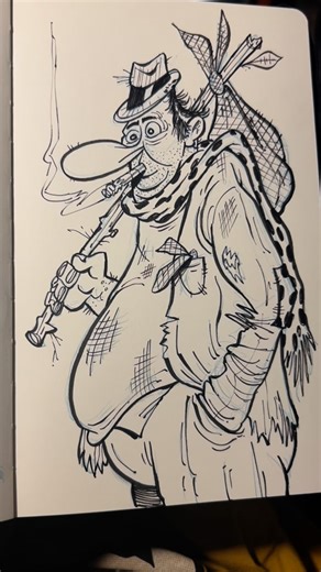 CARTOONS CARTOONS CARTOONS! on Instagram: "There’s something kind of cool but the old school American hobo. Hopping train cars and eating sardines definitely leads to an interesting life. I love drawing and inking there tattered dirty clothes and they all have to have beards, 5 o’clock Shadows or big mustaches. It make them funnier."