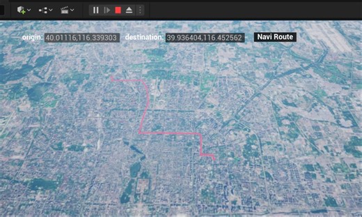 Cesium for Unreal 通过Geoserver动态绘制百度规划路线