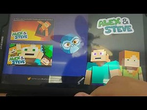 Alex and Steve animations blue monkey Minecraft