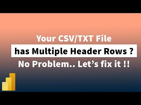 How to Deal with Multiple Header rows in Power Query | PowerBI | Excel | MiTutorials