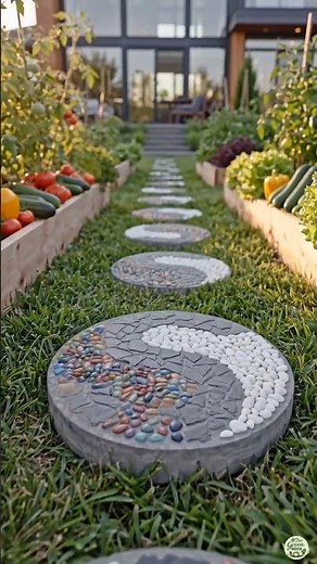 Easy DIY Concrete Stepping Stones for Your Backyard 🇺🇲 #backyard #diy