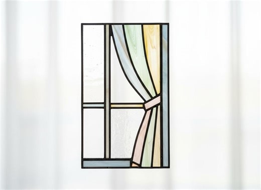 Quiet Window Stained Glass Template – Digital Download, PNG, JPEG Pattern for Suncatcher - A4 - Etsy