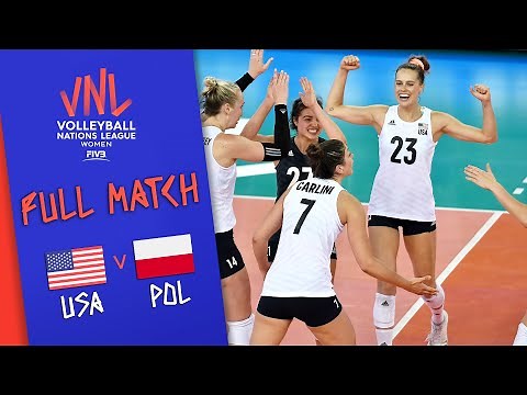 USA 🆚 Poland - Full Match | Women’s Volleyball Nations League 2019