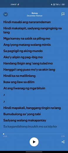 BULONG🎧 - December Avenue Song Lyrics Video