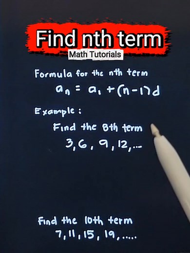 5.6K views · 27 reactions | Find the nth term. Arithmetic Sequence ‼️ #mathteachergon #MathTutorials #mathtricks #mathisfun #Mathhack #MathChallenge2025 #mathchallenge #fbreelsfypシ゚viralfbreelsfypシ゚viral #mathstricksshortcut #mathmadeeasy#ArithmeticSequence #MathMadeSimple #fbreelsfypシ゚viralシ #mathtechnique #basicmath #MathMadeEasy #MathHacks #Math | Math Tutorials | Facebook