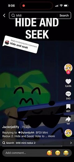 I voted for a character to be eliminated in bfdi mini Redux #3