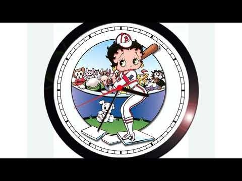 BETTY BOOP BASEBALL WALL CLOCK 101