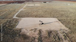 Located just outside the city of Midland, Texas there are just fields of Pumpjacks. Here is one! This shot features a more close up shot of the pumpjack and its movement.