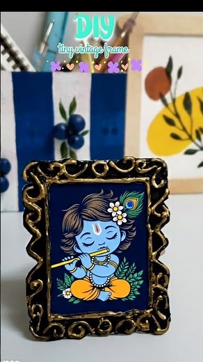 Cute vintage frame making idea 💡😍✨. #diy#shortsfeed#craftyhome#craft#art#viral#viralvideo#vintage