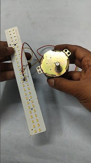 50 led mcpcb vs synchronous motor experiment #motor #experiment #generator