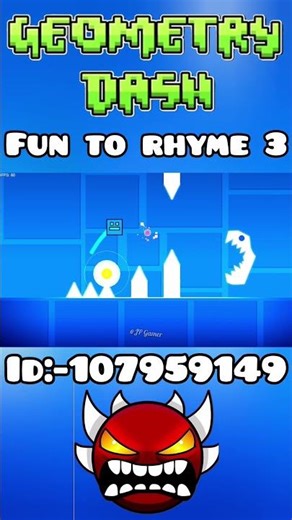 FUN TO RHYME 3 Geometry Dash #geometrydashlevel