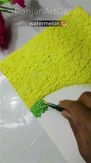 Watermelon 🍉 Draw with tissues papers #shorts#youtubeshorts #viral #art #diy
