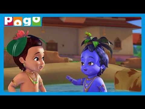 Makhan Chor Nikla Mission Pe!🧈🚨| Little Krishna🪈| Krishna Cartoon🦚| Kids Cartoon😍| ‪@PogoChannel‬​
