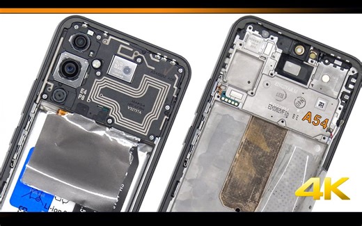【4K】“小魅族”三星Galaxy A54拆解与维修指数评分 | 作者：PBKreviews | 机翻中文
