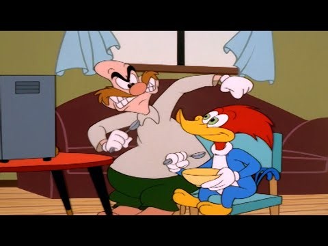 Woody Woodpecker Tries to Steal Buzz Buzzard's Cable TV | Woody Woodpecker in Portuguese