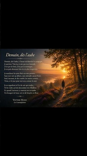 DEMAIN DÈS L'AUBE de Victor Hugo | Poésie française