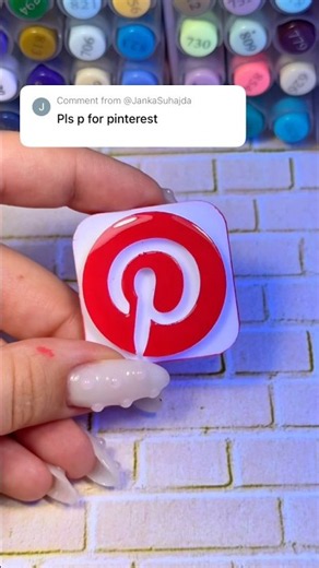 Drawing Pinterest Logo but I 3D Printed the Logo! ‪@pinterest‬ #diy #logo #3dprinting #pinterest