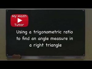 ALEKS | Using a trigonometric ratio to find an angle measure in a right triangle