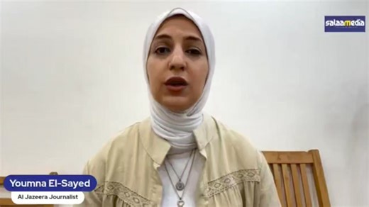 #VideoByte | "As a journalist you go through all these challenges of trying to keep yourself alive, you are literally trying to keep yourself alive then you are trying to keep your family alive when you know that there is no safe place for them or for you." - Award winning Al Jazeera journalist Youmna El-Sayed. #Journalism #Palestine #GazaStrip Full interview: https://t.ly/-lmRj | Salaamedia