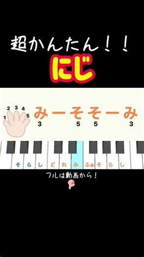 子供も簡単！#にじ #鍵盤ハーモニカ #ピアニカ #ピアノ #保育士 #幼稚園