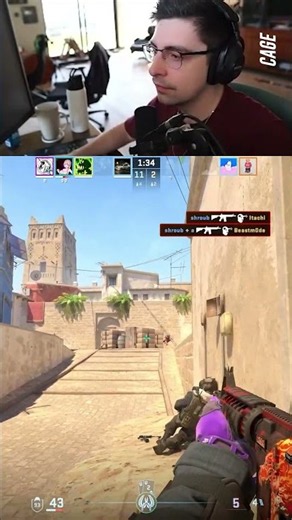 shroud's aim was everywhere 👀 #shroud #cs2 #twitchclips