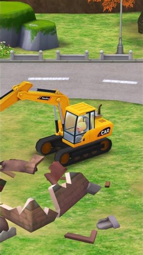 JCB Cartoon Rescue Mission 🚜🔥 | Funny Construction Animation #shorts #shortsfeed #cartoon