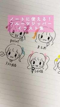 ノートに使えるフルーツジッパーイラスト集🍇🍓🍑🍉
