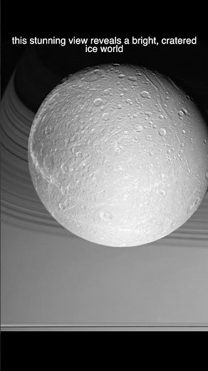 Cassini's Stunning Approach to Saturn's Moon Dione #space