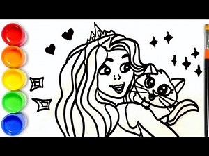 Barbie Drawing | How to Draw Barbie | Drawing For Kids | Barbie Princess