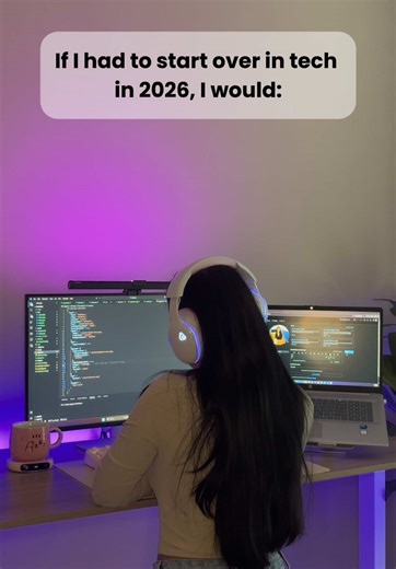If I had to start over in tech in 2026, this is the exact strategy I’d follow 👾 Follow @genesis.io for more tech insights 🤗 #computerscience #developer #job #internship #remotework