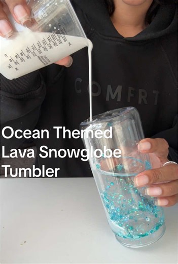 Ocean Themed Lava Snowglobe Tumbler Tutorial