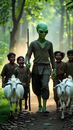 "Alien Bakri Charane Aaya Jungle Mein | बच्चों की रहस्यमयी मुलाकात | Alien in Village Forest"