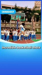 52K views · 217 reactions | The #basketball court is never short of surprises! These incredible shots ignite moments of passion instantly: a college student tosses the ball accurately into the hoop from the 3rd floor, a basketball player sinks a full-court buzzer-beater three-pointer, and a girl pulls off the stunning 360° spin layup. Every shot breaks the norm, embodying the endless possibilities and charm of basketball. #sports #FunChina | China Daily | Facebook