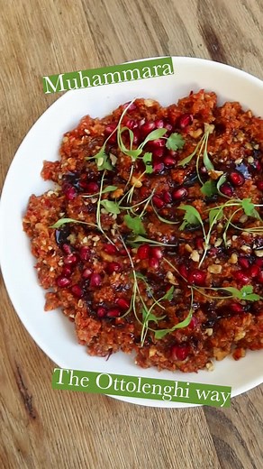 Muhammara makes a great dip for entertaining.. You can make it a day ahead, it's often better for it, but bring up to room temp before serving so you get all of those wonderful sweet and smoky flavours! Find the recipe: https://ottolenghi.co.uk/recipes/muhammara# | Ottolenghi