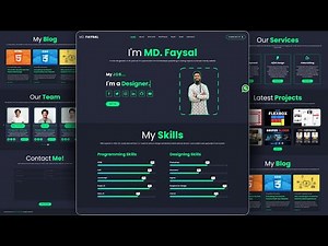 Complete Responsive Personal Portfolio Website using HTML CSS & JavaScript #part1